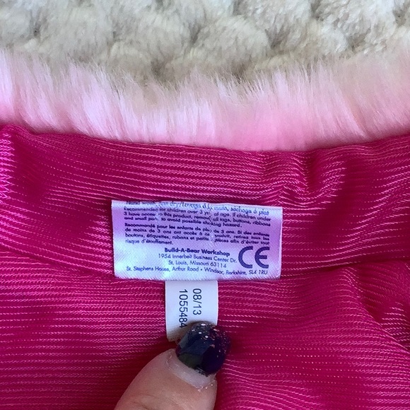 Build-A-Bear Pink Furry Coat For Build A Bear Plush - Picture 6 of 7